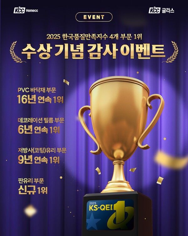 2025 한국품질만족지수(KS-QEI) 4개 부문 1위 수상 기념 이벤트